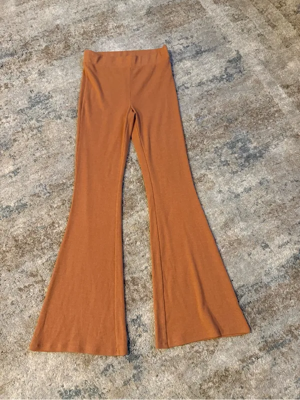 aerie Flared Leggings in Rust Orange - Image 6