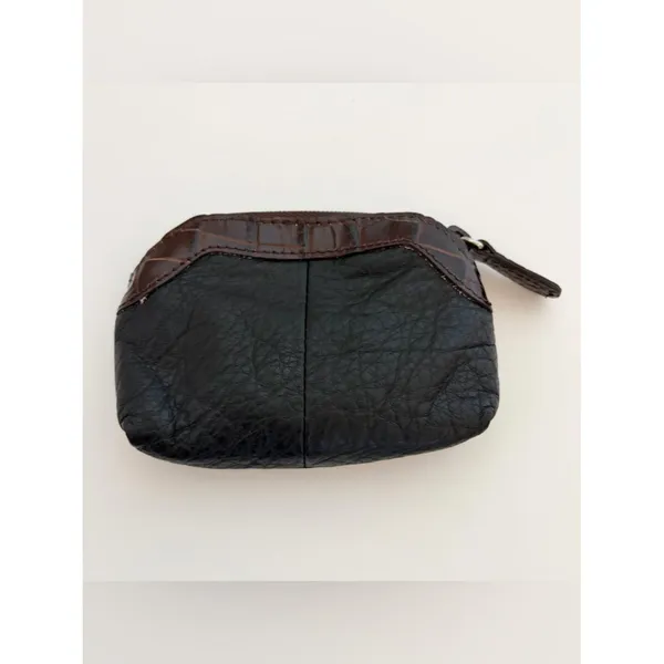 Brighton Leather Coin Pouch Set Heart Detail Croc Zip Small Wallets Mini Set - Image 4