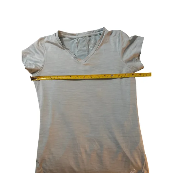 Asics Sky Blue T-Shirt XS Athleisure Pastel Sportswear Activewear Casual Comfy - Image 8
