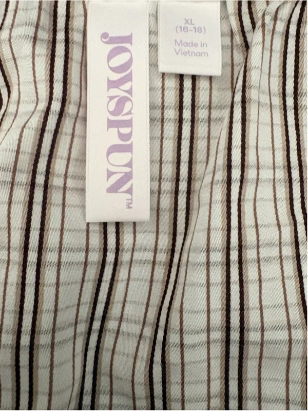 Joyspun Plaid Cami Sleep Top Beige Brown Women's Size XL NWT - Image 8