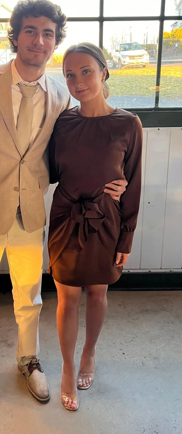 Silk Brown Dress - Image 2