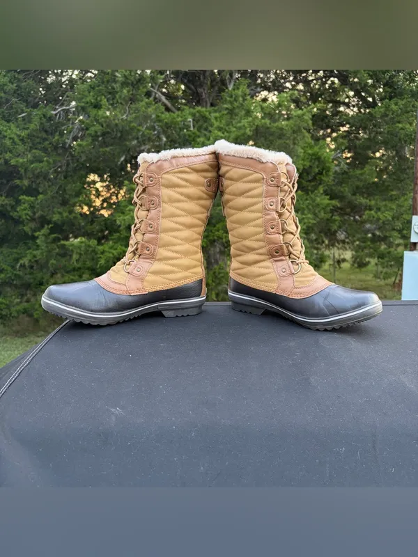 JBU by Jambu Lorna Cold-Weather Quilted Winter Duck Boots Tan Brown 9M - Image 6