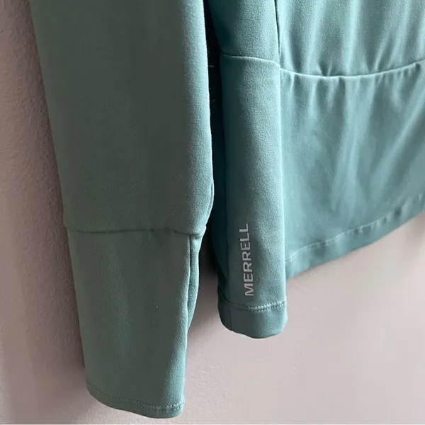 Merrell SelectWick 1/4 Zip Pullover Running Jacket Long Sleeve Shirt Sage Green - Image 7