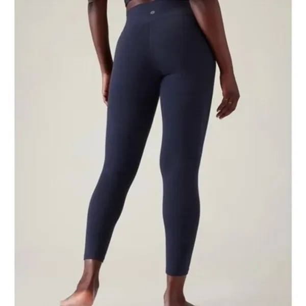 Athleta M Transcend Color Block 7/8 Tight Leggings Women’s Medium Granite Blue - Image 4