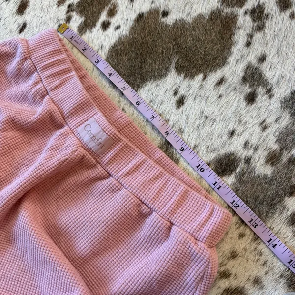 Comfrt Waffle Lounge Wide Leg Pants Women's‎ Size Small Pink - Image 5