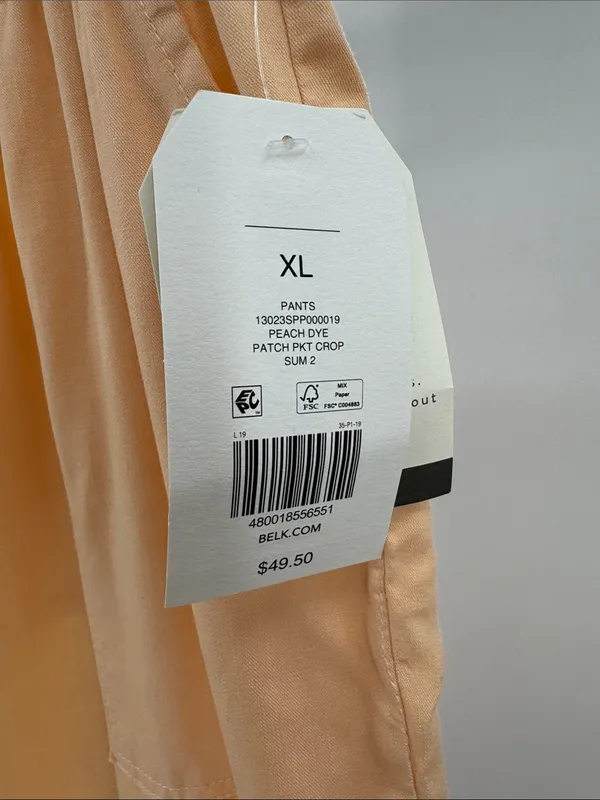 Wonderly Wide Leg Pants XL peach lightweight flowy pull on spring summer beach - Image 6