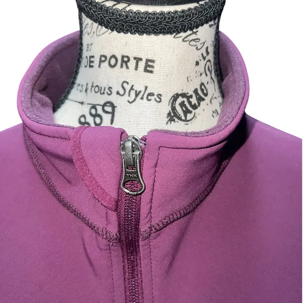 L.L. Bean Women's Softshell‎ Fleece Lined Vest Plum Purple Size Large EUC - Image 4