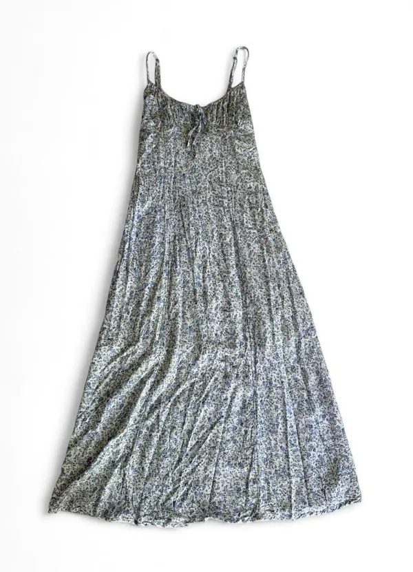 No Boundaries Blue Floral Corset Maxi Dress XS 0-2 - Image 2