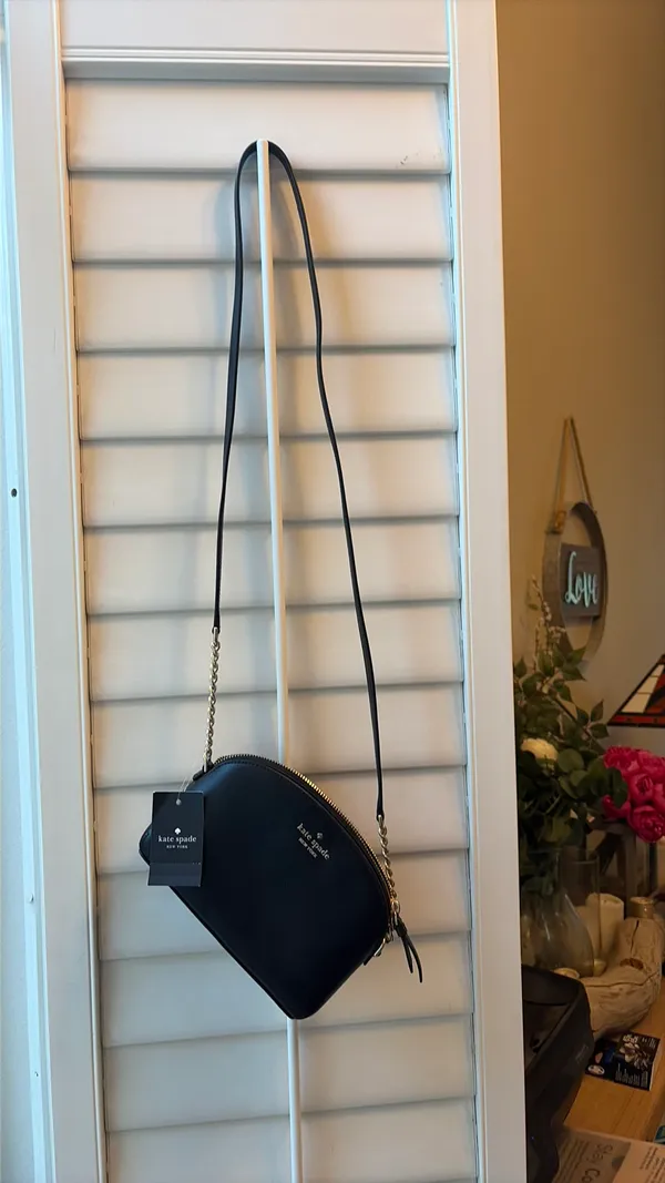 New with tags Kate Spade New York Black Leather Crossbody purse - Image 7