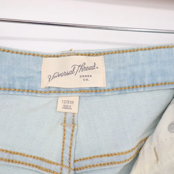 Universal Threads Jeans Womens 12 High Rise Skinny Light Blue Distressed - Image 2