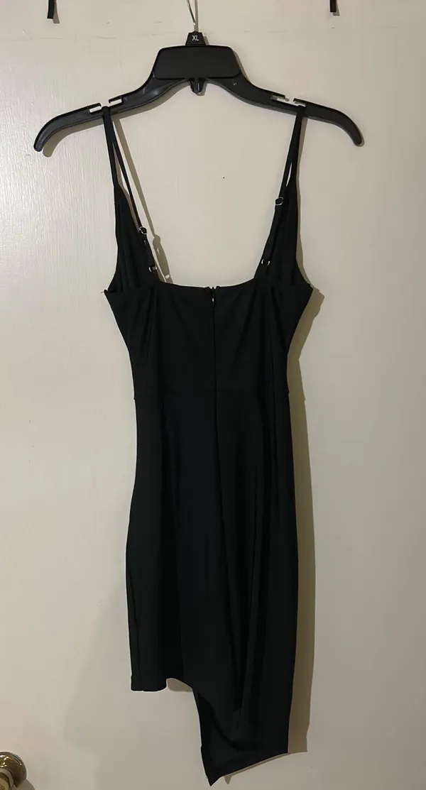 Forever 21 Black Asymmetrical Mini Dress - Image 3