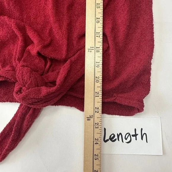 Madewell Marin Tie Front Sweater Tee In Deep Crimson Womens‎ XL - Image 10