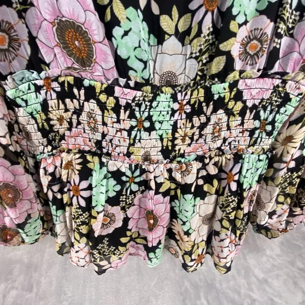 Anthropologie Maeve Small Top Blouse Flounced Multi 70's Peasant‎ Prairie Boho - Image 9