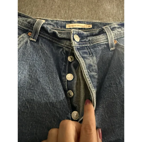 Levi's Premium Ribcage Straight Cargo Style Jeans Sz 26 - Image 10