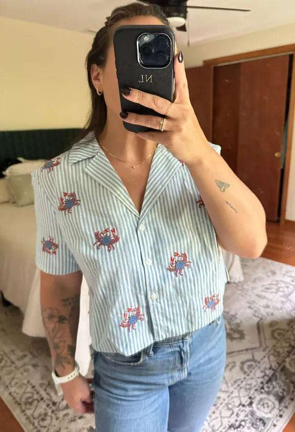 Maeve Button Down Blouse - Image 3