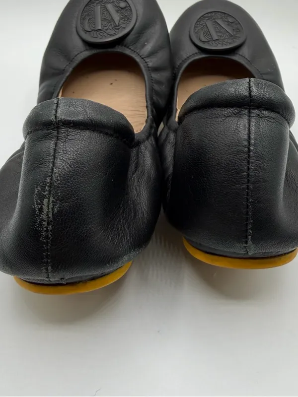 April Parker Perfect Flat Womens 8 Black Leather Ballet Flats Comfort Shoes - Image 4