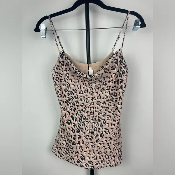 Astr The‎ Label Pink Leopard Print Cowl Drape Neck Camisole Tank Top - Image 5