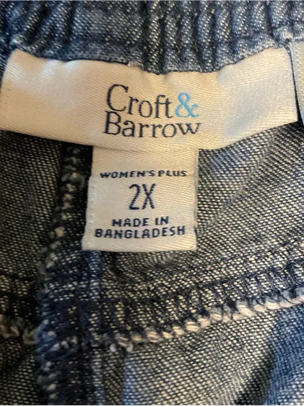 croft & barrow Navy Blue Kids Elastic-Waist Capri Pants - Image 3