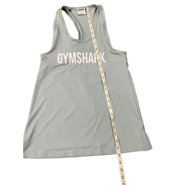 Gymshark mint‎ light green womens open back activewear tank size small - Image 5