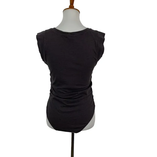Altar'd State Medium Brown Bodysuit Short Sleeve Fitted Stretch - Image 5