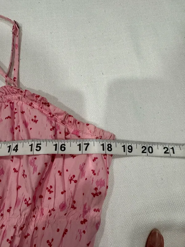 Free People Pink Cherry Gabby Mini Dress Medium - Image 10