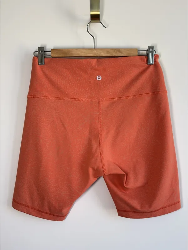 Lululemon Wunder Train High-Rise Short 6” Crunch Coral Everlux Bike Shorts 12 - Image 6