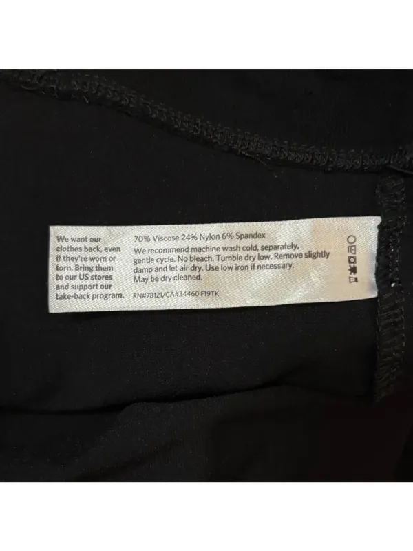 Eileen Fisher Black Washable Stretch Crepe Pants with Ankle Zippers Size L - Image 6