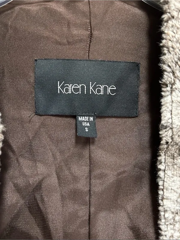 Karen Kane Vest Faux Fur Size Small Quite Luxury Old Money Elevated Staple - Image 4