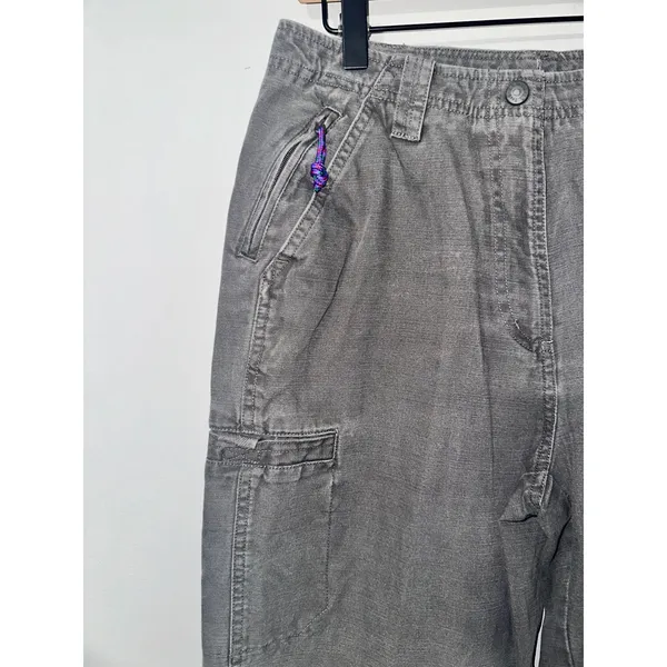 LL Bean Womens Size 8 Gray Cotton Blend Utility Cargo Pants Outdoor‎ Hiking - Image 2