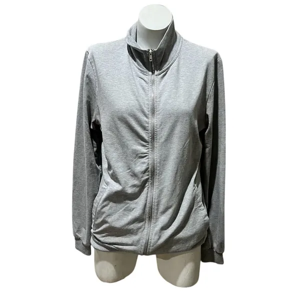 ASOS Women's Gray Zip-Up Jacket Size M Casual Mid-Length Long Sleeve - Image 2