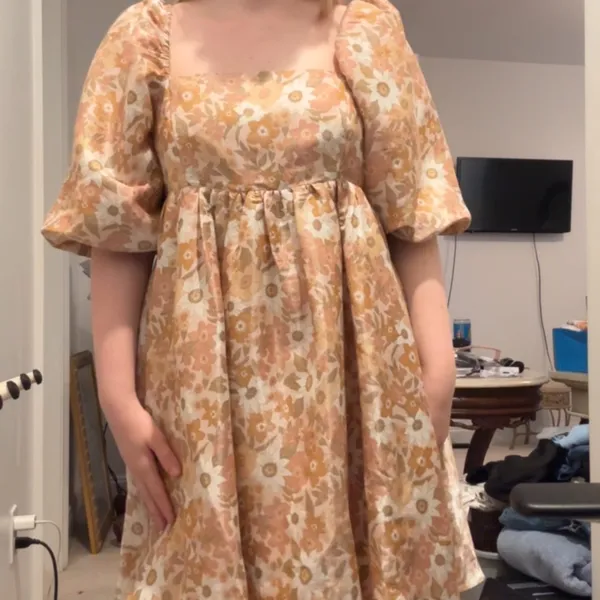 Storia Floral Puff Sleeve Dress - Image 7