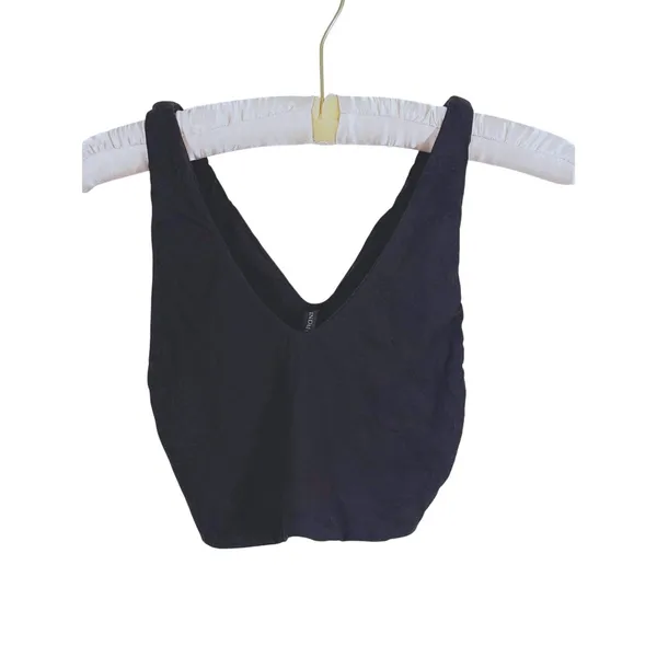 Indah Body Lined Crop Tank Top Womens Small Black Y2K Going Out Indie Sleaze - Image 2