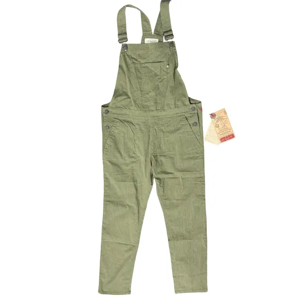 Purnell Work Wear Olive Green Slub Cotton Overalls Women's size 6 NEW Tags - Image 12