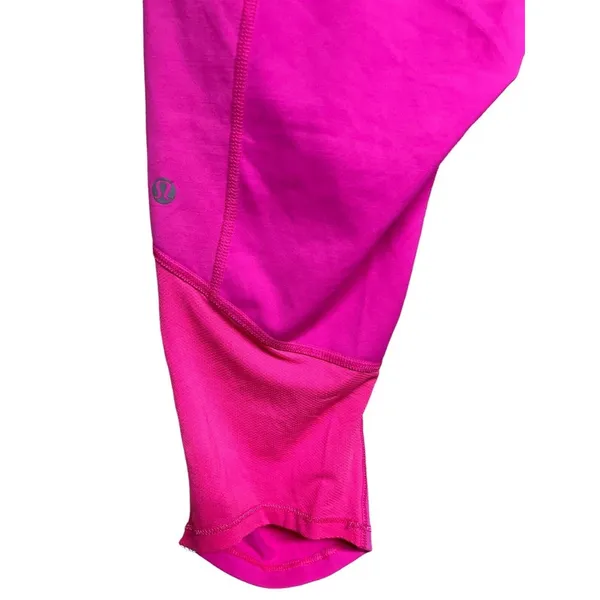 Lululemon Run Pace Crop‎ Leggings Pink Women’s Size 10 - Image 6