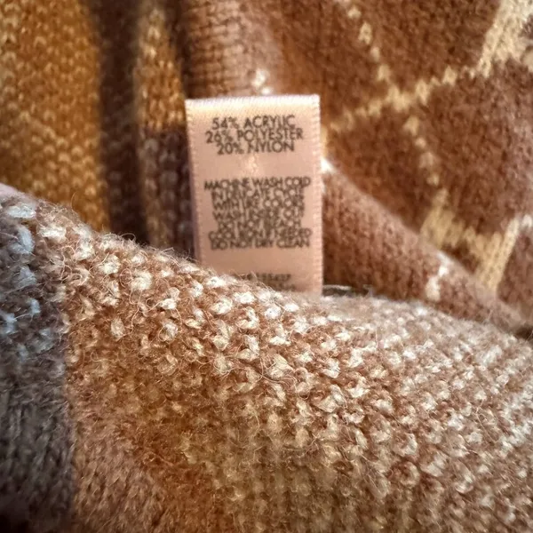 Buckle | Willow & Root Open Back Tie Sweater Brown Print Neutral Size Small BKE - Image 10