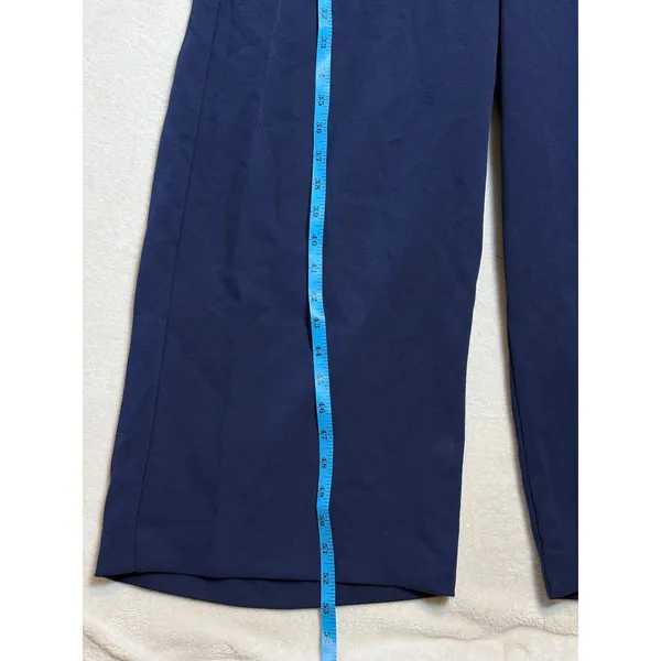 Wilfred Aritzia écoulement Navy Blue V-Neck Tie Back Wide Leg Jumpsuit - Image 12