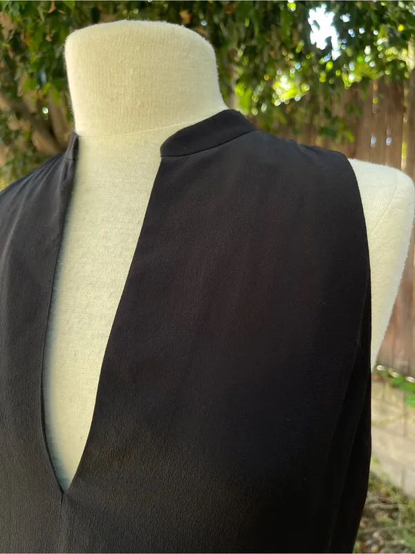 Alice + Olivia AIR by Stacey Bendet 100% silk black blouse minimalist classic SP - Image 2