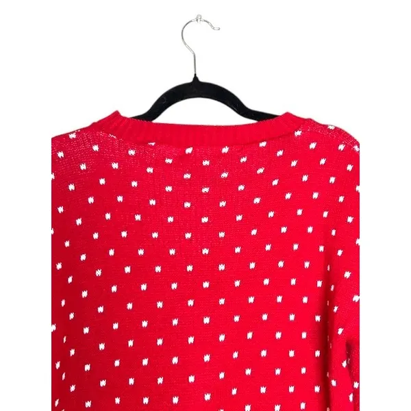 REMEL LONDON Womens Ugly Christmas Sweater L Red Reindeer Festive Party Holiday‎ - Image 2