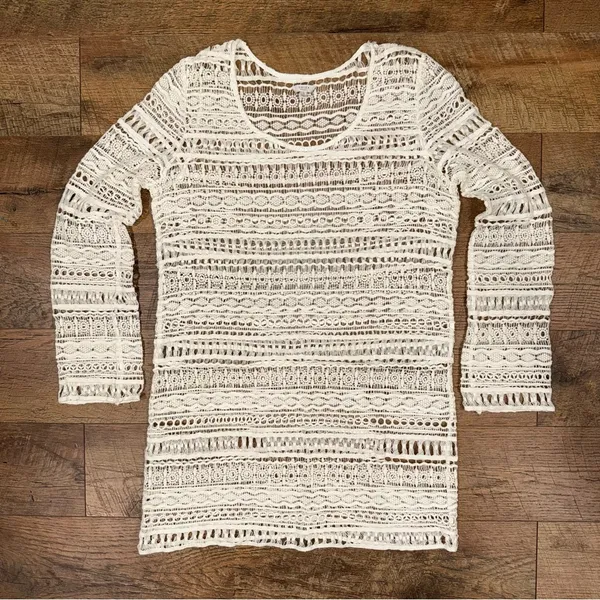 Tavik+ Cream Crochet Knit Swim Cover Up - Image 12