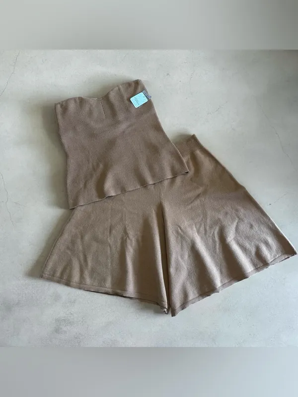 NWT Free People Farrah Sweater Short Set in Bronze Sugar - Image 6