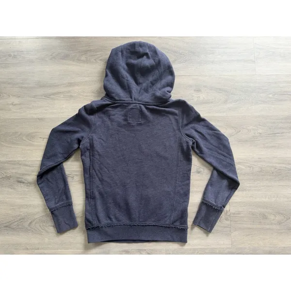 American Eagle Y2K Women's Blue Pink Pull Over Hoodie Sweater Size Small Logo - Image 7