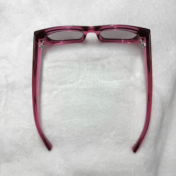 Saint Laurent 52mm Hot Pink Rectangular Sunglasses - Image 9