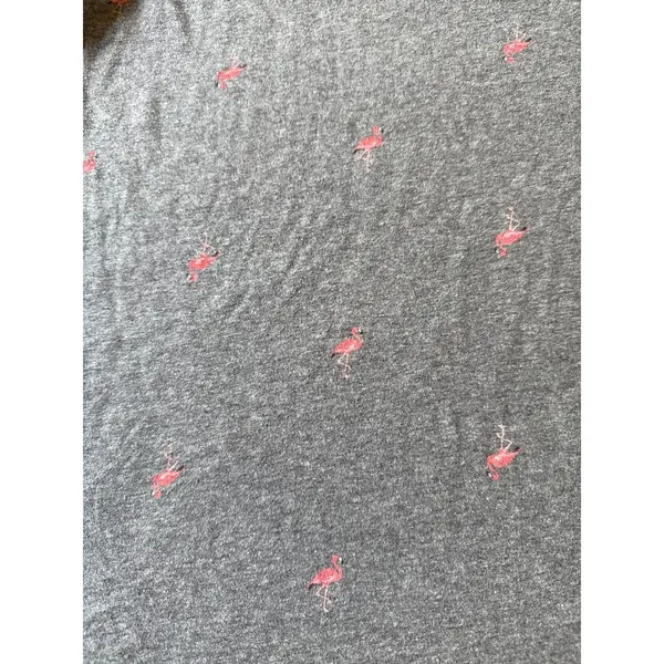 Old Navy Women's Gray Pink Flamingo Soft Wash Short Sleeve Tee‎ Size Large - Image 6