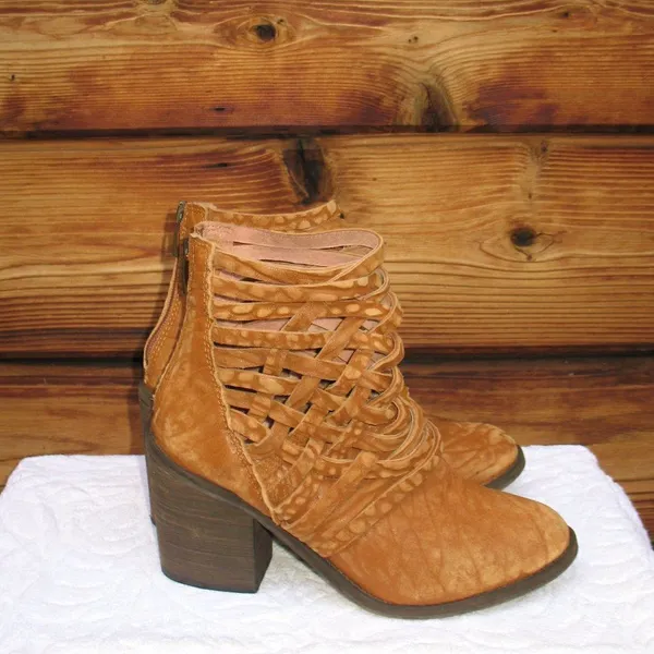 Free People Brown Suede Ankle Boots - Image 4
