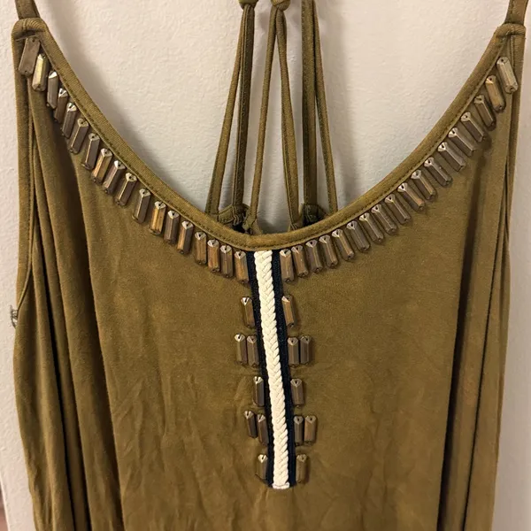 NWT Pol Boho Beaded Mini Dress M - Image 4