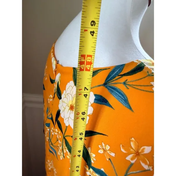 Rachel Rachel Roy Marigold Floral Flutter Sleeve Midi Dress L - Image 6
