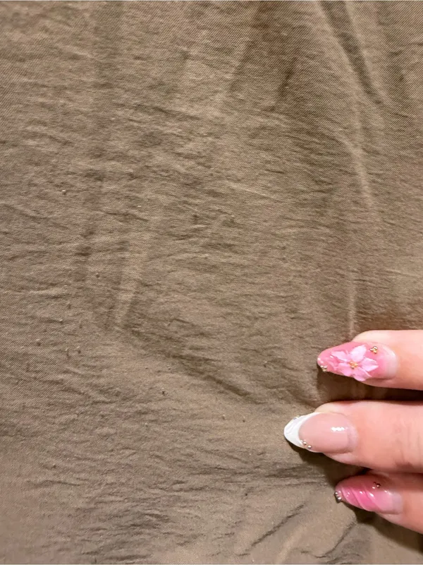 Commense oversized button down blouse small tan fall capsule minimalist Flawed - Image 2