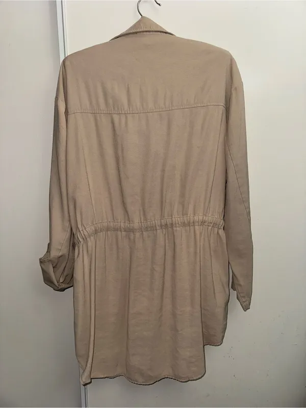 Zara Beige Drawstring Utility Jacket - Image 7