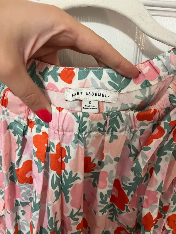 Floral puff sleeve dress - Image 2