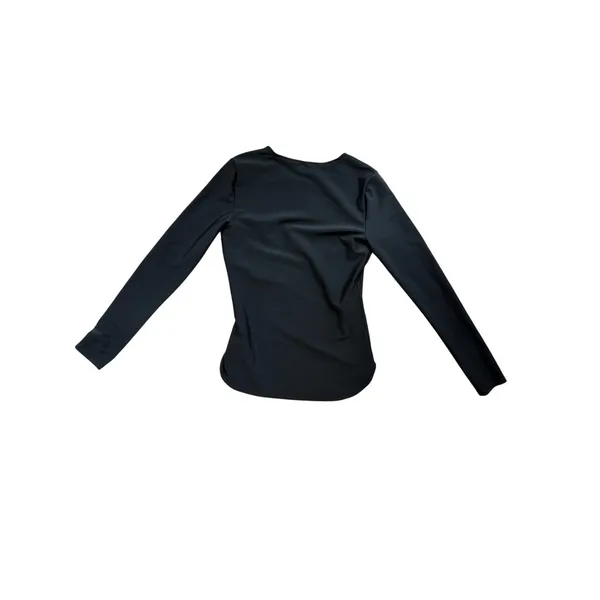 Old Navy Black Long Sleeve Rash Guard Small Swim Surf Curved Hem - Image 5